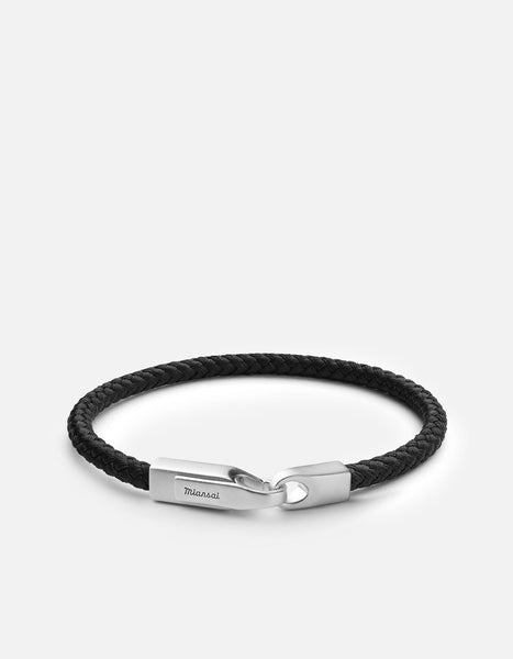 Miansai Men's Nexus ID Leather Bracelet - Black - Bracelets