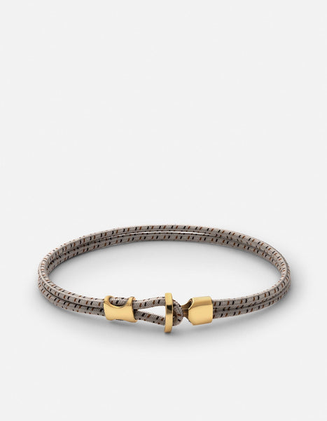 Miansai Men's Indigo Gold Plated Rope Adjustable Hook Bracelet 24 inch