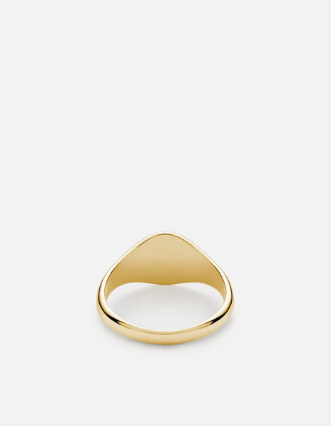 14K Solid Gold Monogram Signet Ring, SRGM1