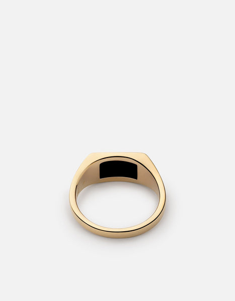 Lennox Onyx Ring, Gold Vermeil | Men's Rings | Miansai