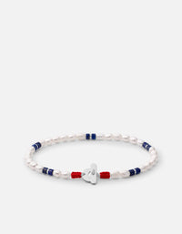 Miansai Bracelets Cash Lapis Pearl Bracelet, Sterling Silver Blue/White / S