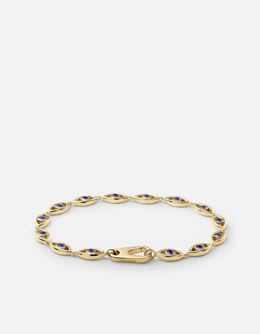 Miansai Bracelets Evil Eye Bracelet, Gold Vermeil/Spinels Blue / S