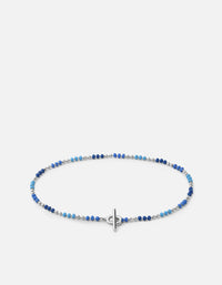 Miansai Bracelets Orb 1.5mm Chain Bracelet, Sterling Silver w/Blue Enamel Blue/Silver / S