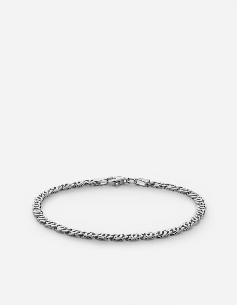 Miansai Bracelets Track Chain Bracelet, Sterling Silver Polished Silver / S