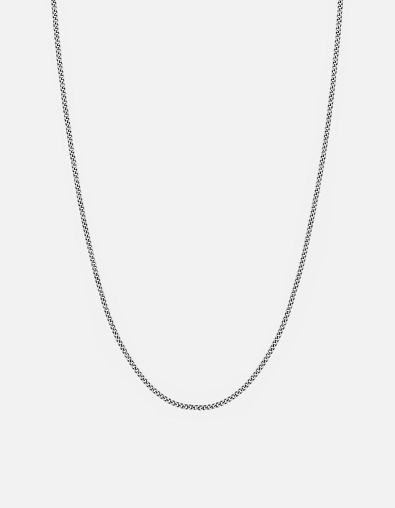 Oxidized Sterling Silver Chain Necklace 18