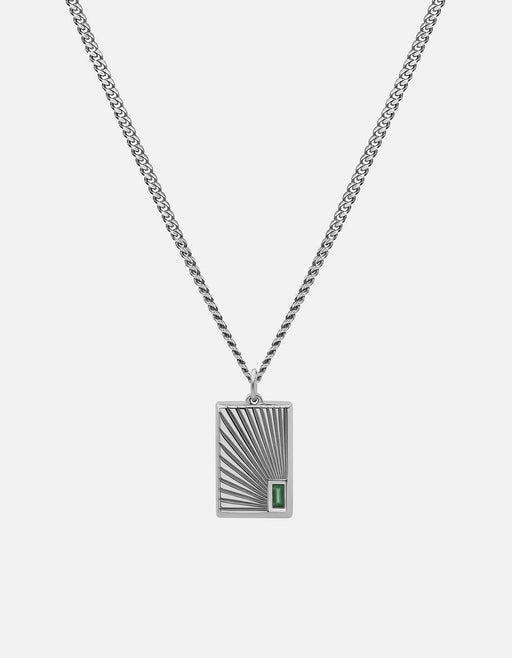 Miansai Necklaces Luma Agate Necklace, Sterling Silver Green / 21 in.