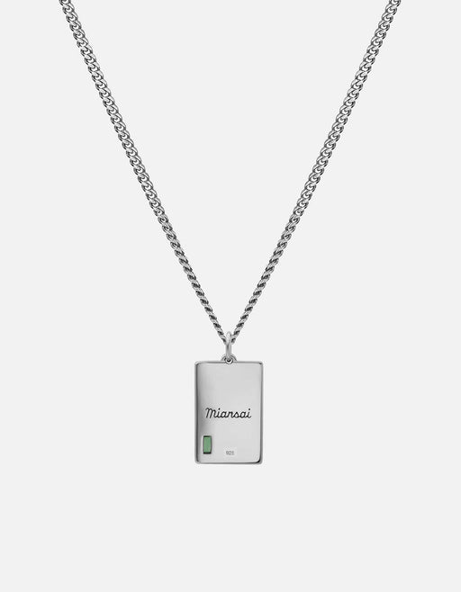 Miansai Necklaces Luma Agate Necklace, Sterling Silver Green / 21 in.