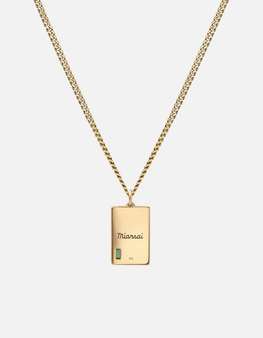 Miansai Necklaces Luma Agate Necklace, Gold Vermeil