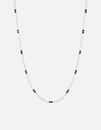 Miansai Necklaces Cash Lapis Pearl Necklace, Sterling Silver Blue/White / 21 in.