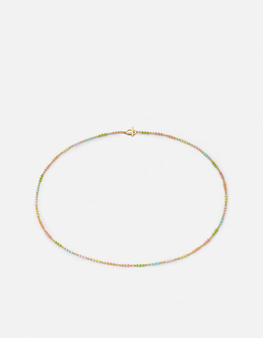 Miansai Necklaces Orb 1.5mm Chain Choker, Gold Vermeil w/Pastel Enamel Pastel/Gold / 15in.