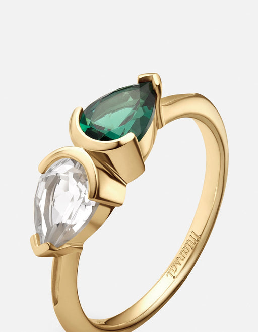 Miansai Rings Katana Topaz & Spinel Stone Ring, Gold Vermeil