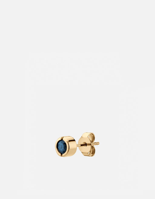 Miansai Earrings Kali Stud Earring, 14k Gold/Blue Sapphire Blue / Single