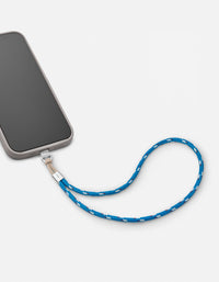 Miansai Phone Cords Rope Phone Strap, Sterling Silver/Blue Blue/Red / O/S