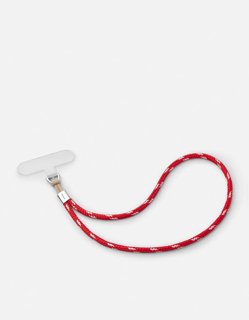 Miansai Phone Cords Rope Phone Strap, Sterling Silver/Red Red/White / O/S