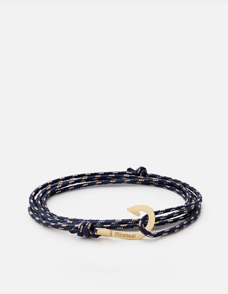 Miansai Brummel Hook Bracelet, Gold Plated
