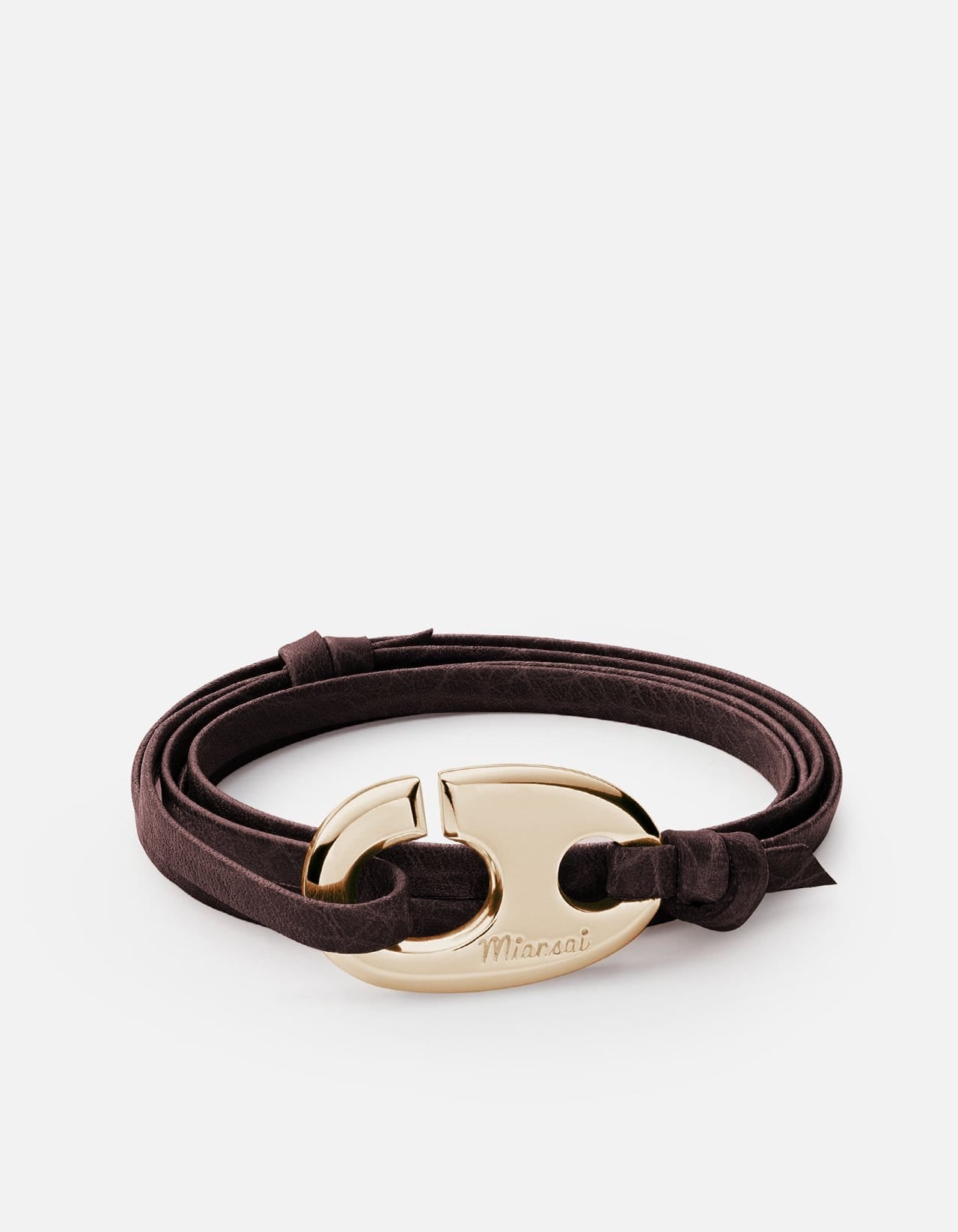 Miansai Brummel Hook Bracelet, Gold Plated
