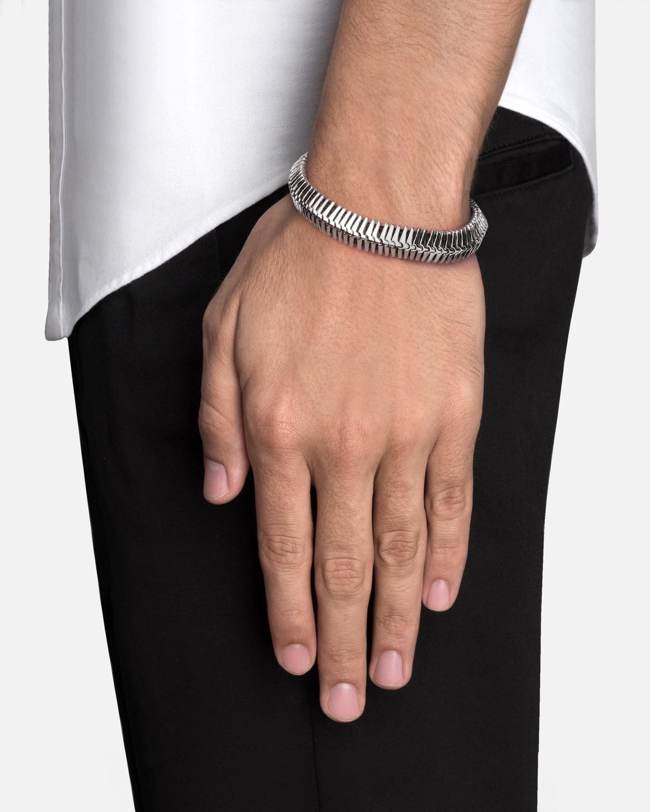 Men's Sterling Silver Bracelet - Think-Positive