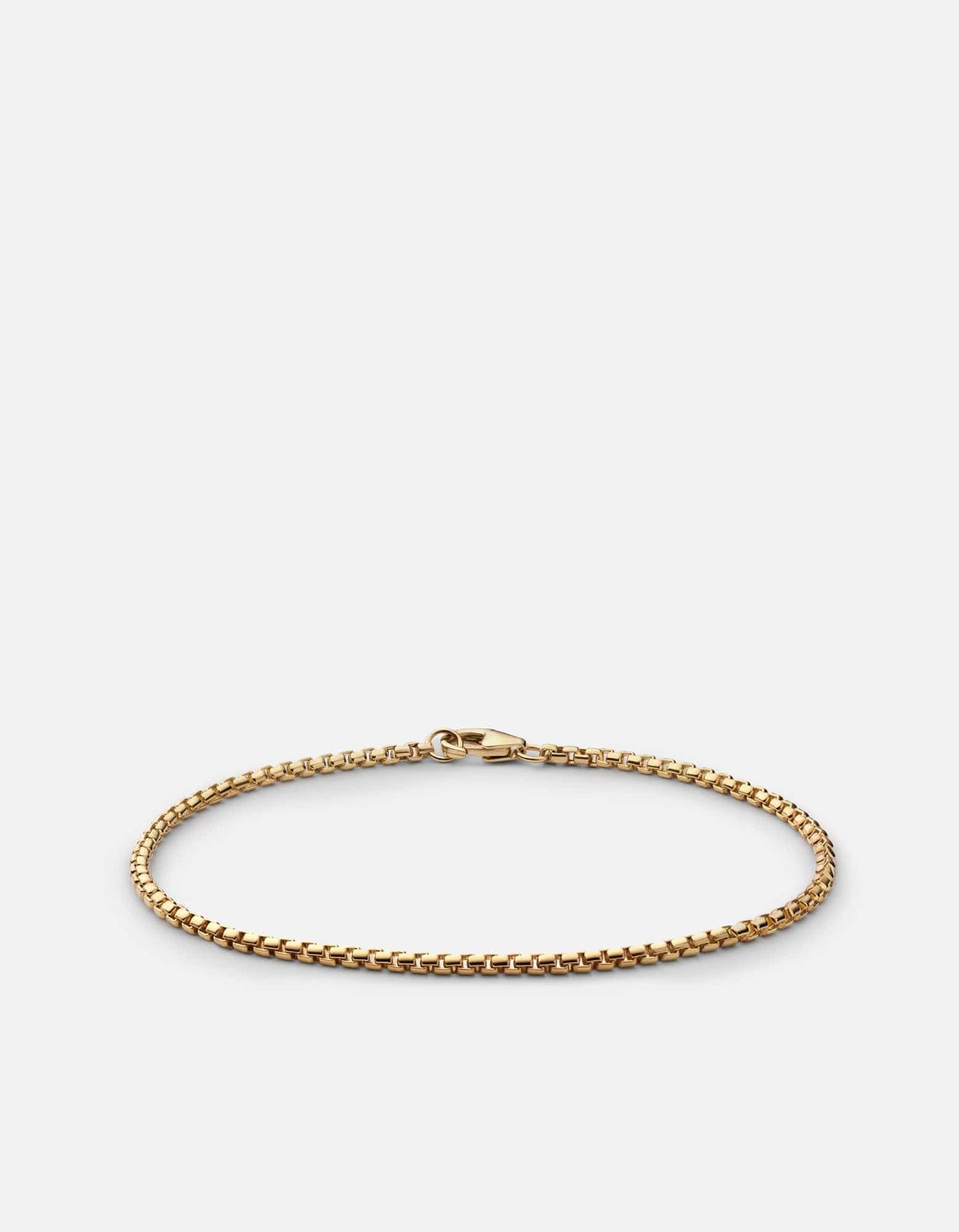 14K Gold Chain Link Bracelet, Solid Gold Bracelet, Petite Oval