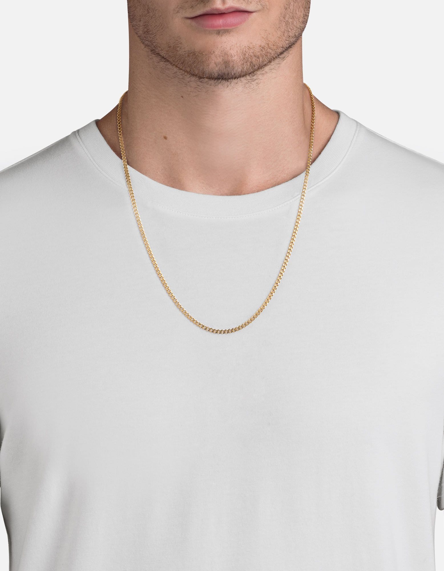 2.5mm Volt Link Cable Chain Necklace, 14k Yellow Gold