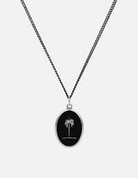 Miansai Necklaces Palm Tree Necklace, Sterling Silver/Black Black / 24 in. / Monogram: No