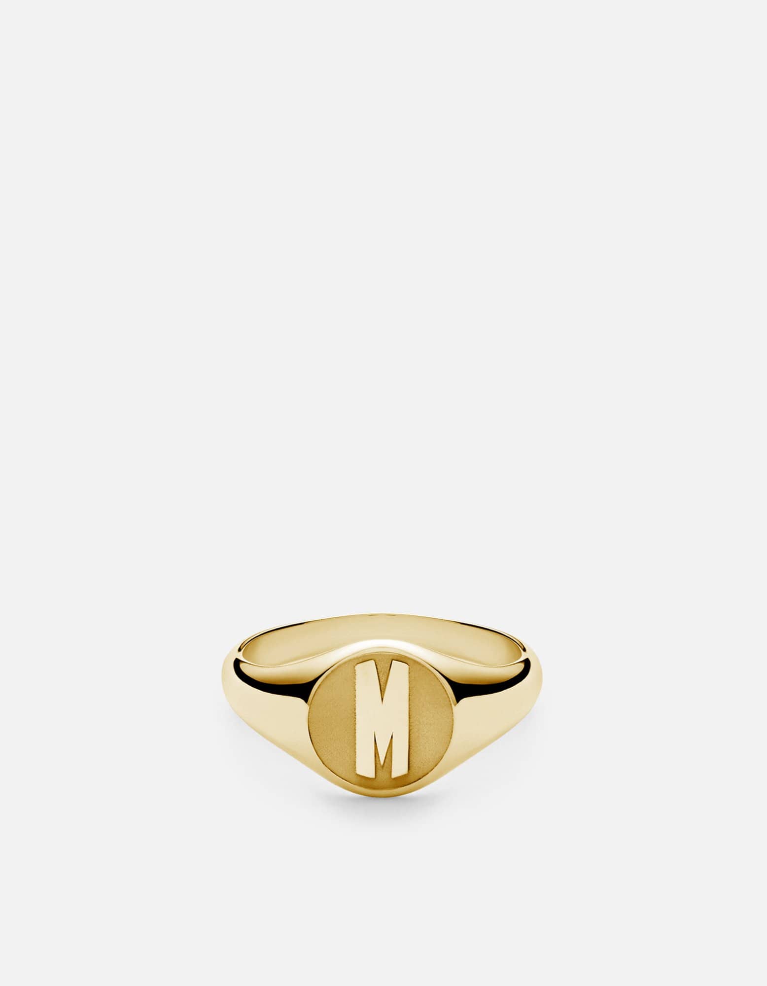 14K Solid Gold Monogram Signet Ring, SRGM1
