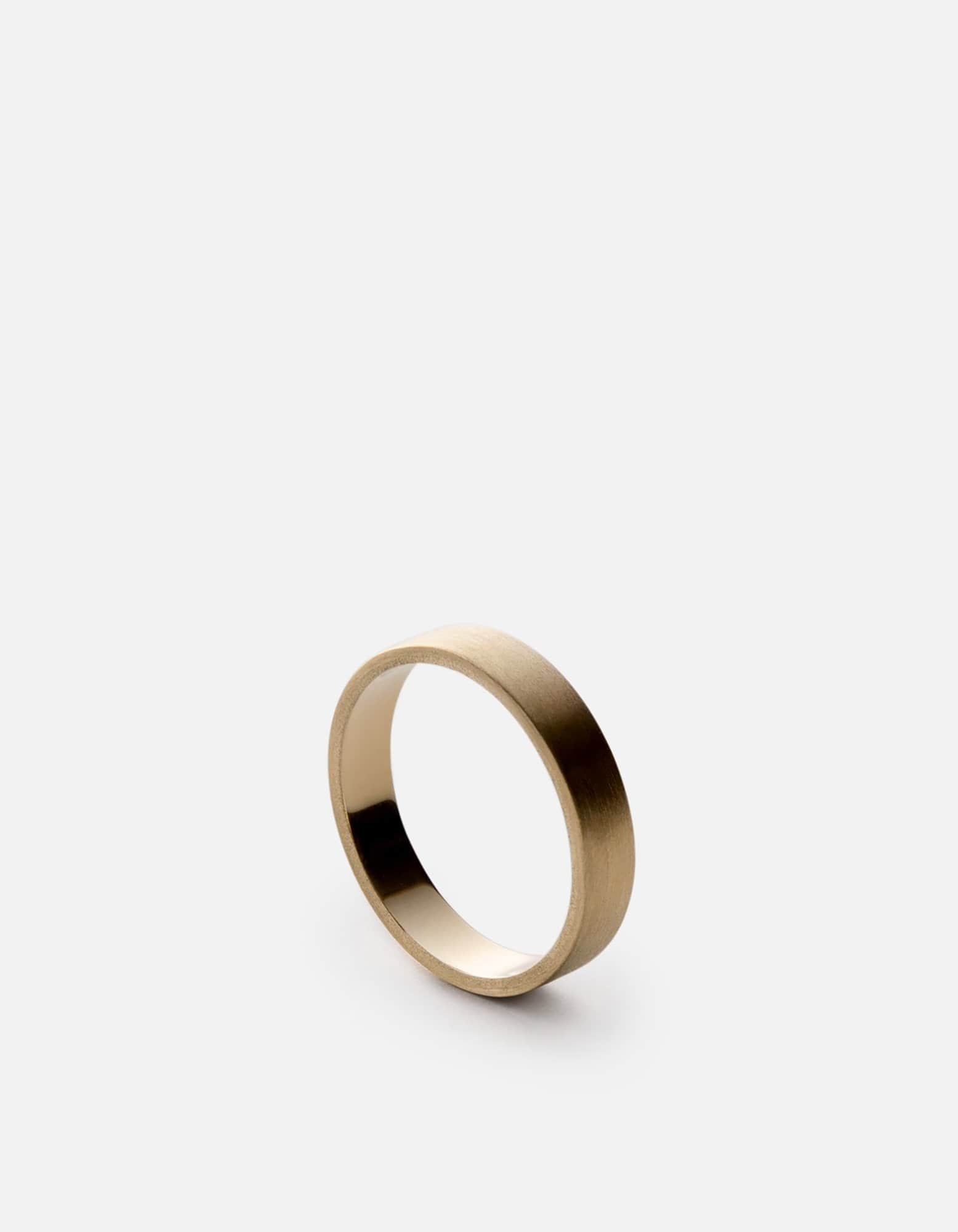 Infinity Wedding Band in 18k Gold Mens Matte Finish Ring, 5mm