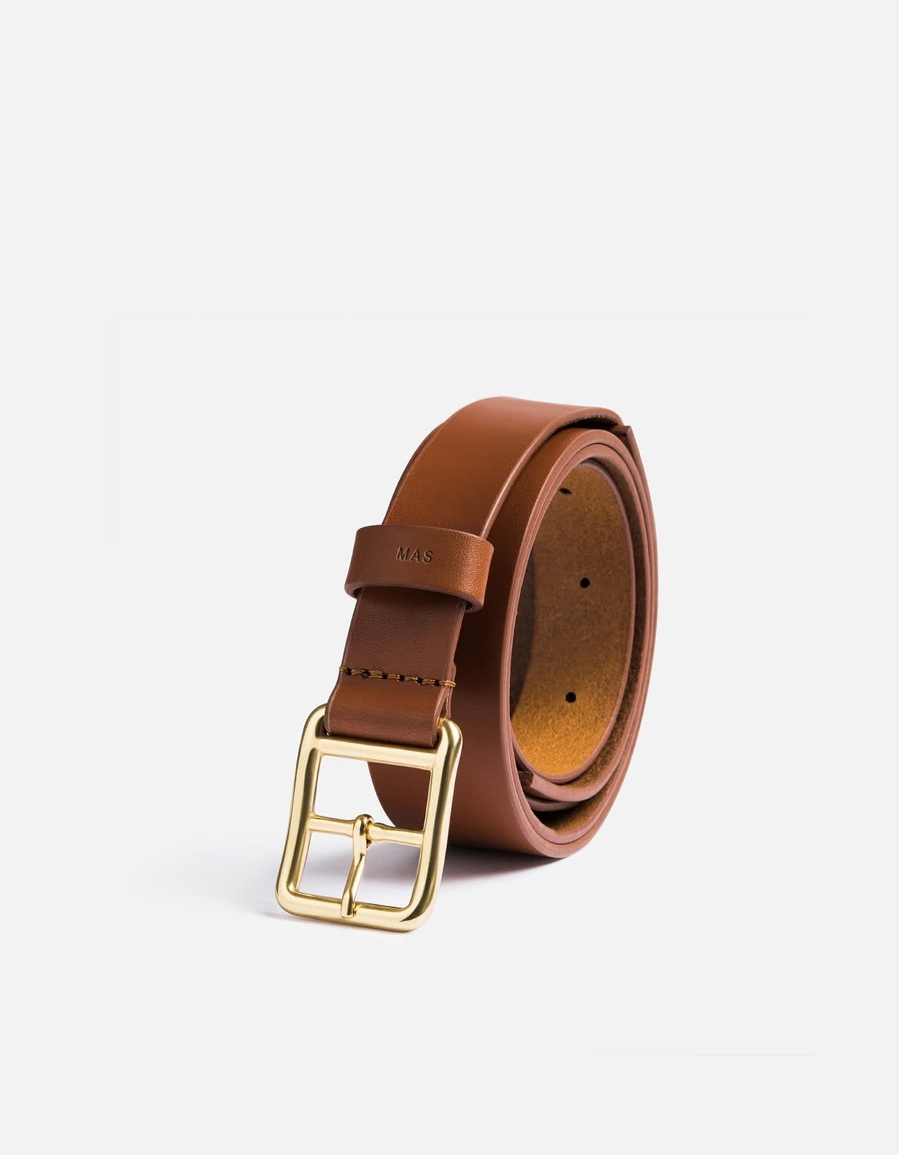 Monogram leather belt